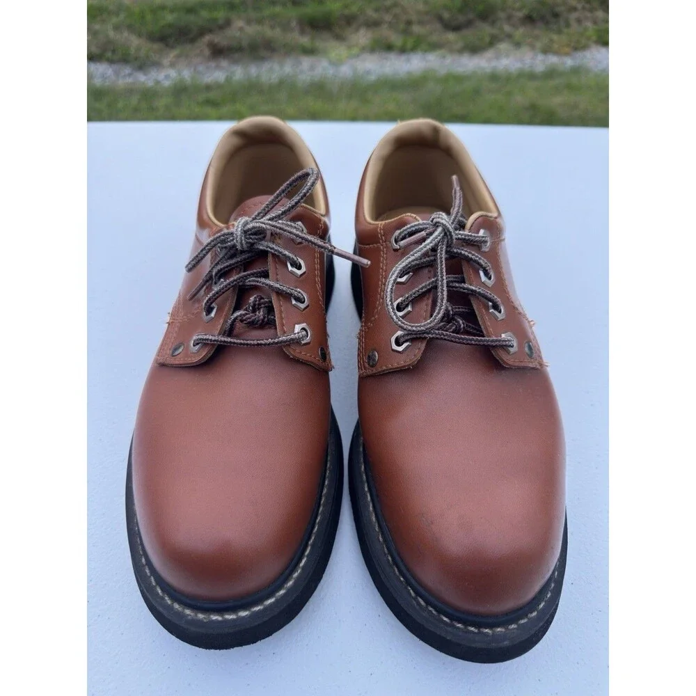 Explorers Men's 8.5 Oxford Dress Shoes 46466 Oil Resistant Lace Up Brown